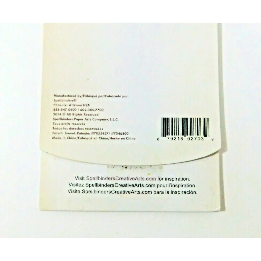Spellbinders In’spire Die International Luggage Cut Emboss Stencil IN-049